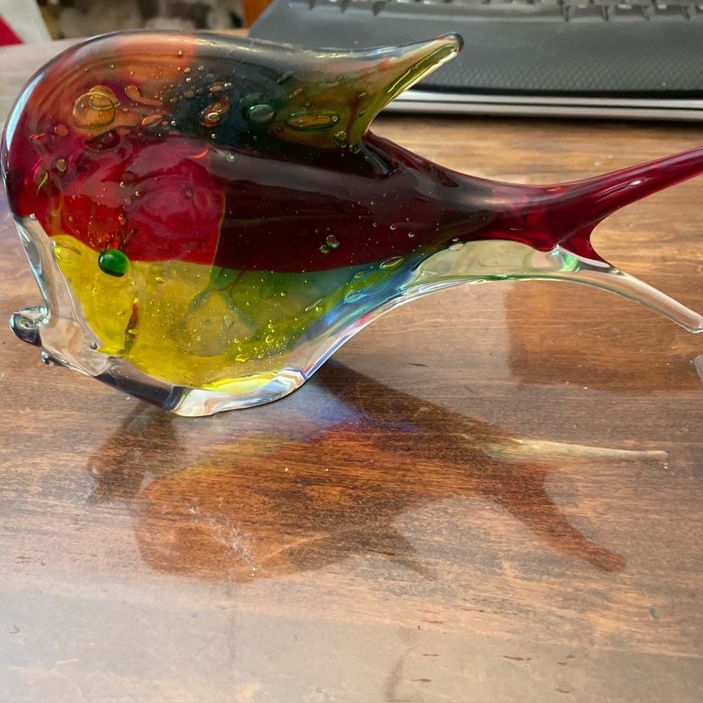 Colorful Glass Fish Figurine